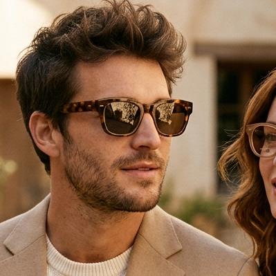 Customer with Tortoise Glasses